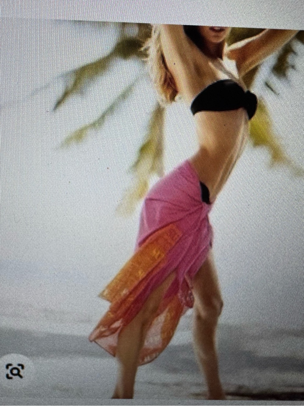 Victoria's Secret Pink and Orange Sheer Sarong Cover-Up ONE SIZE